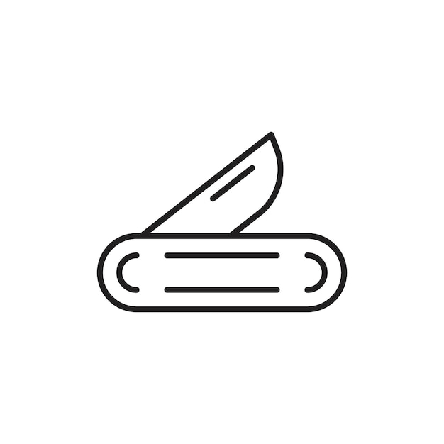 Icono de cuchillo de bolsillo Contorno delgado sencillo
