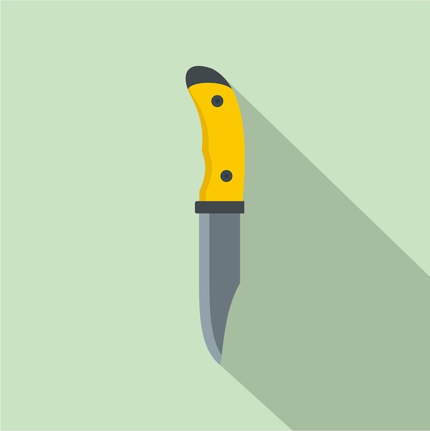 Icono de cuchillo de campamento Ilustración plana del icono de vector de cuchillo de campamento para diseño web