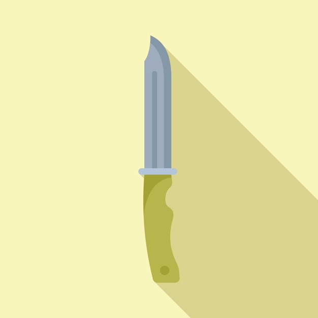 Icono de cuchillo de campamento vector plano Equipo de viaje Vacaciones deportivas