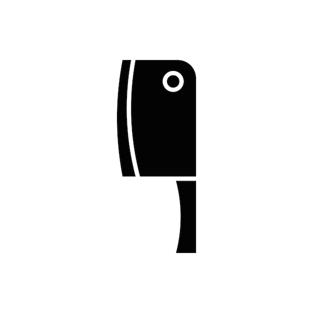 Ícono de cuchillo para carne Ilustración de línea delgada plana vectorial