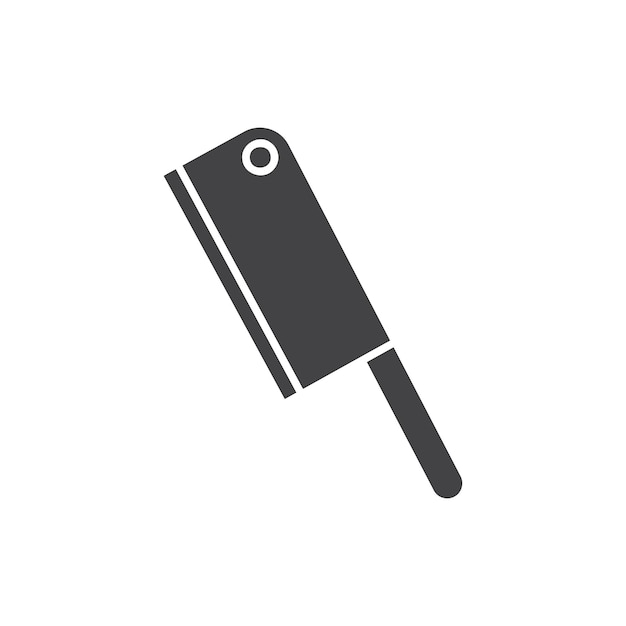 Icono del cuchillo de carnicero Símbolo plano de línea delgada simple