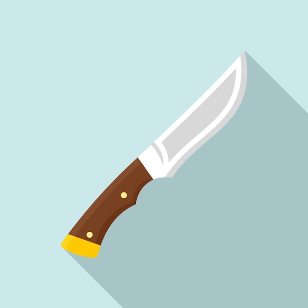 Icono de cuchillo cazador Ilustración plana del icono de vector de cuchillo cazador para diseño web