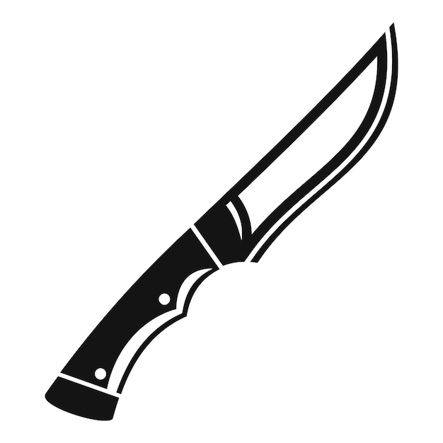 Icono de cuchillo de cazador Ilustración simple del icono vectorial de cuchilo de cazador para el diseño web aislado en fondo blanco