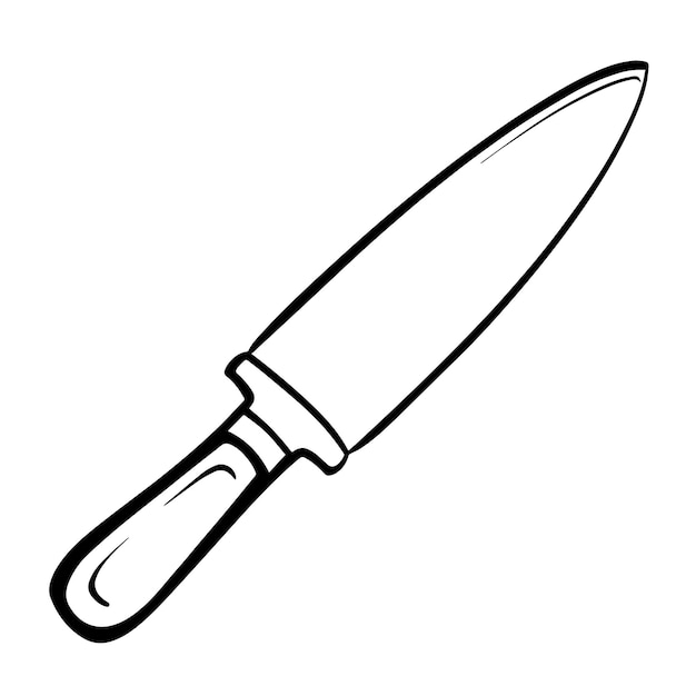 Vector icono de cuchillo de cocina minimalista en formato vectorial