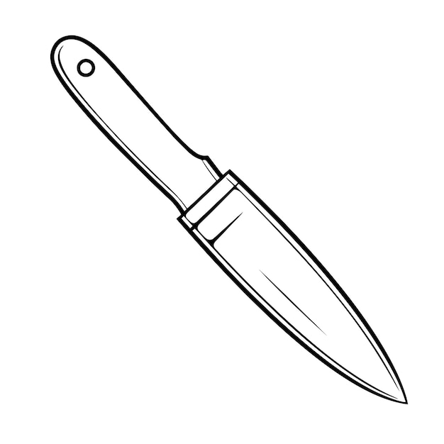 Vector icono de cuchillo de cocina minimalista en formato vectorial