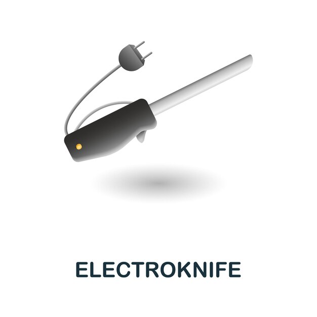 Vector el icono del cuchillo eléctrico d ilustración de los suministros de cocina