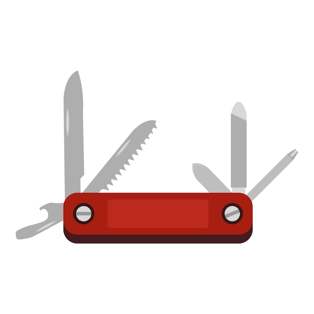 Vector icono de cuchillo de herramienta múltiple ilustración plana del icono vectorial de cuchillos para diseño web