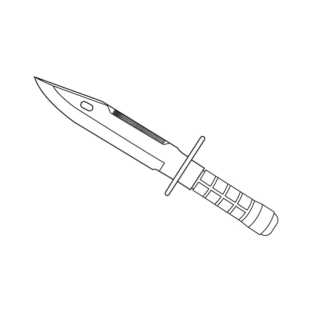 Icono de cuchillo militar