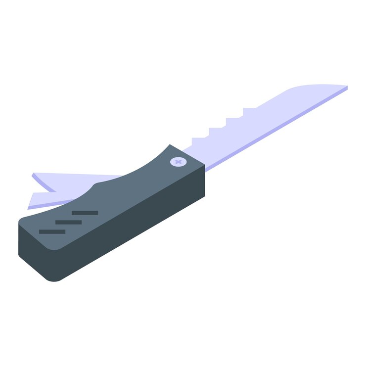 Vector icono de cuchillo multiherramienta isométrico de icono de vector de cuchillo multiherramienta para diseño web aislado sobre fondo blanco