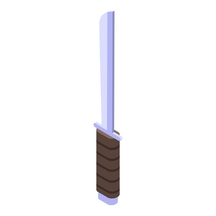 Vector icono de cuchillo pirata isométrico de icono de vector de cuchillo pirata para diseño web aislado sobre fondo blanco