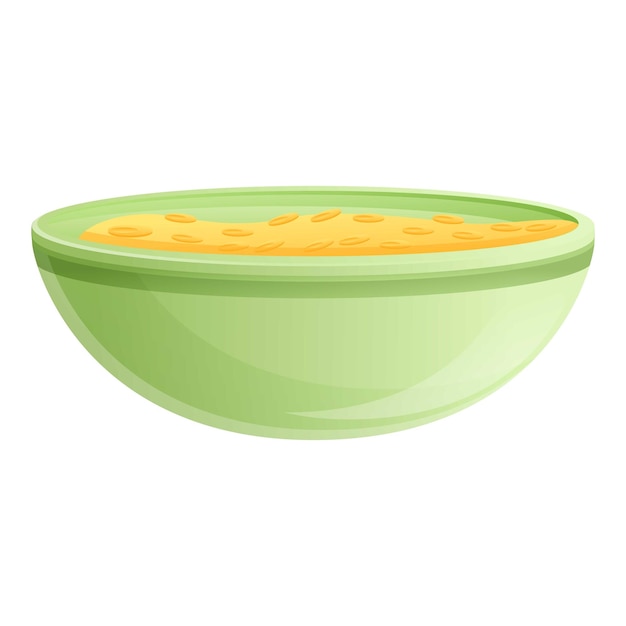 Icono de cuenco de avena dietética Icono vectorial de cuenko de avena Dietética para el diseño web aislado sobre fondo blanco