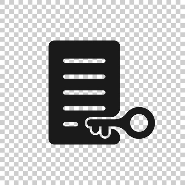 Icono de cuenta de contraseña en estilo plano Ilustración de vector de palabra clave sobre fondo blanco aislado Concepto de negocio de combinación de claves