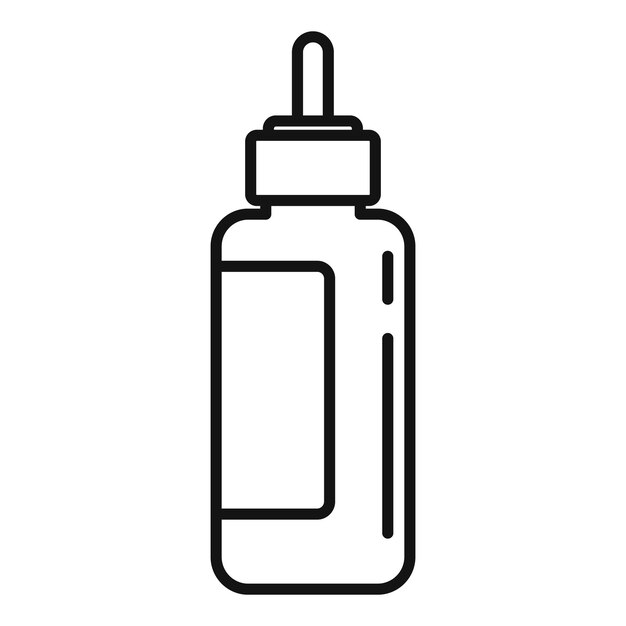 Icono de cuentagotas de osteopatía Icono de vector de cuentagotas de osteopatía de esquema para diseño web aislado sobre fondo blanco
