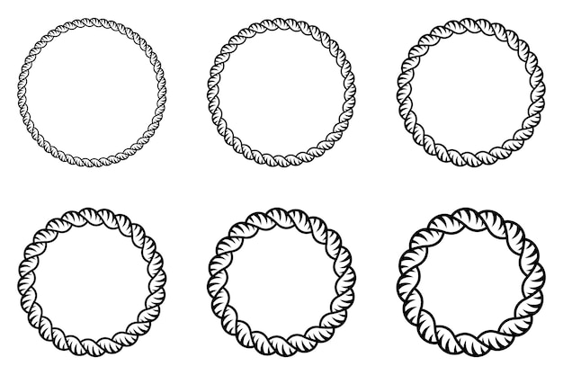 Ícono de cuerda circular sobre fondo blanco