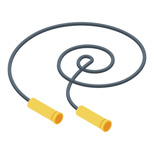 Icono de cuerda de saltar Isométrico de icono de vector de cuerda de saltar para diseño web aislado sobre fondo blanco