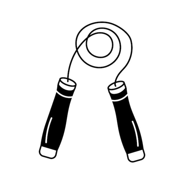 Un icono de cuerda de salto que representa deportes de fitness y actividades lúdicas