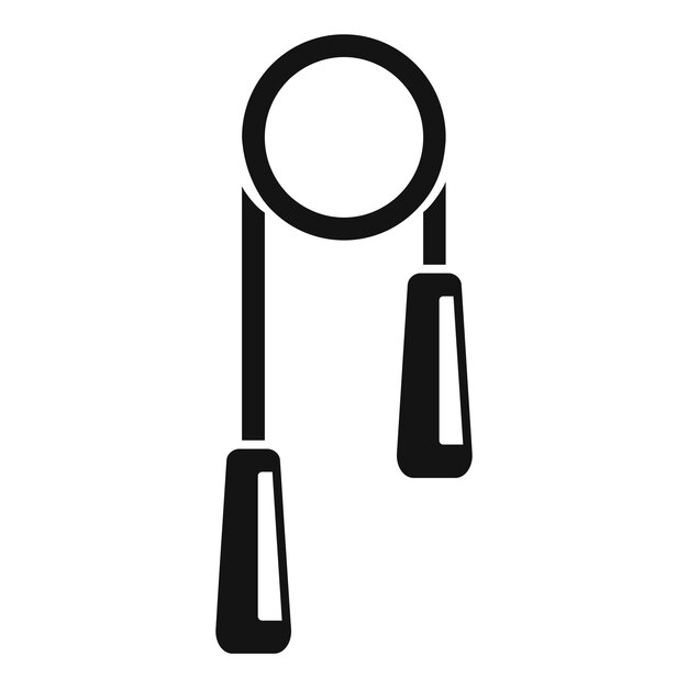 Icono de cuerda de salto que representa un estilo de vida saludable y fitness