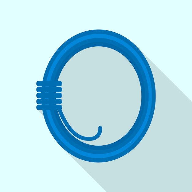 Icono de cuerda de senderismo Ilustración plana del icono de vector de cuerda de senderismo para diseño web