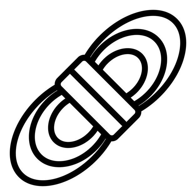 Icono de cuerda vector de contorno aventura en el parque deporte extremo