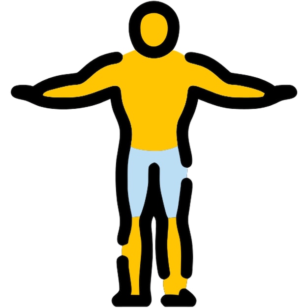 Ícono de cuerpo entero masculino línea rota