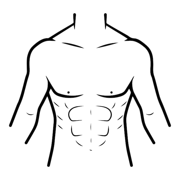 Vector icono de cuerpo masculino