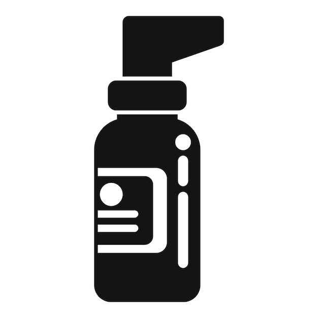 El icono del cuerpo del spray nasal es un vector simple.