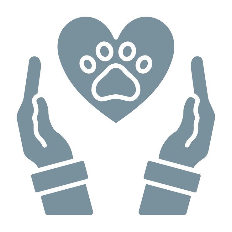 Vector icono de cuidado de animales