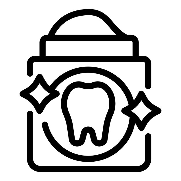 Icono de cuidado dental con un diente brillante