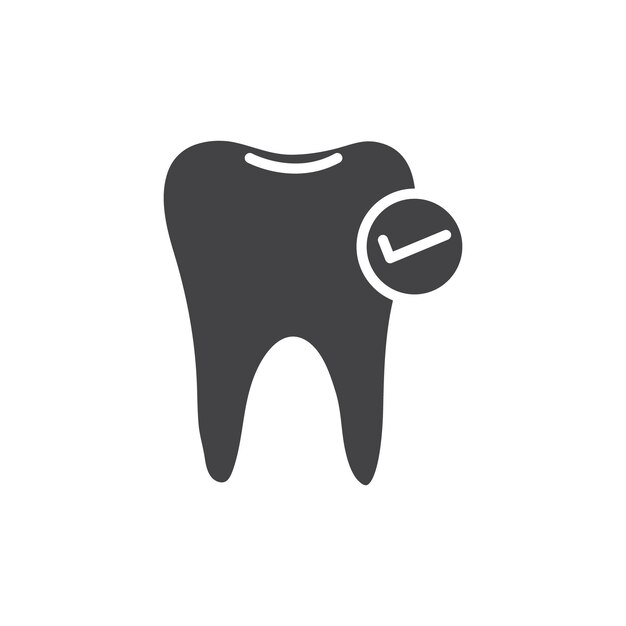 Ícono de cuidado dental Símbolo plano de línea delgada simple