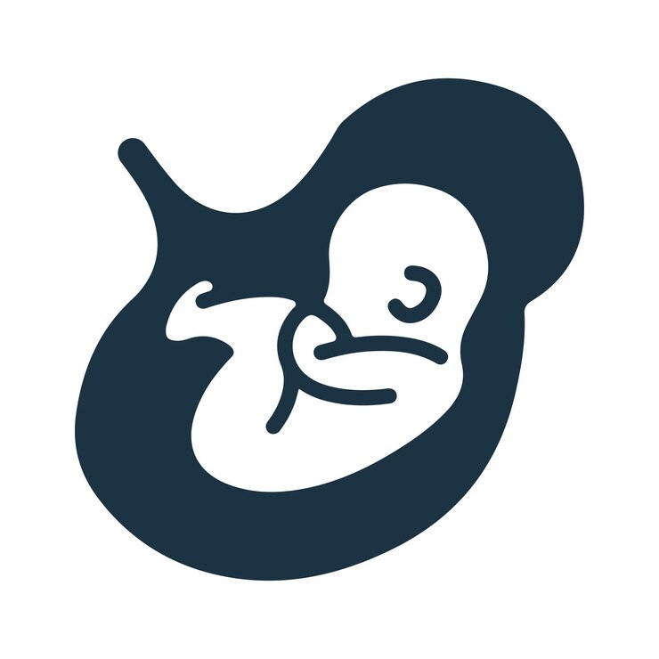 Vector icono de cuidado de embriones embarazadas diseño vectorial editable simple aislado sobre un fondo blanco