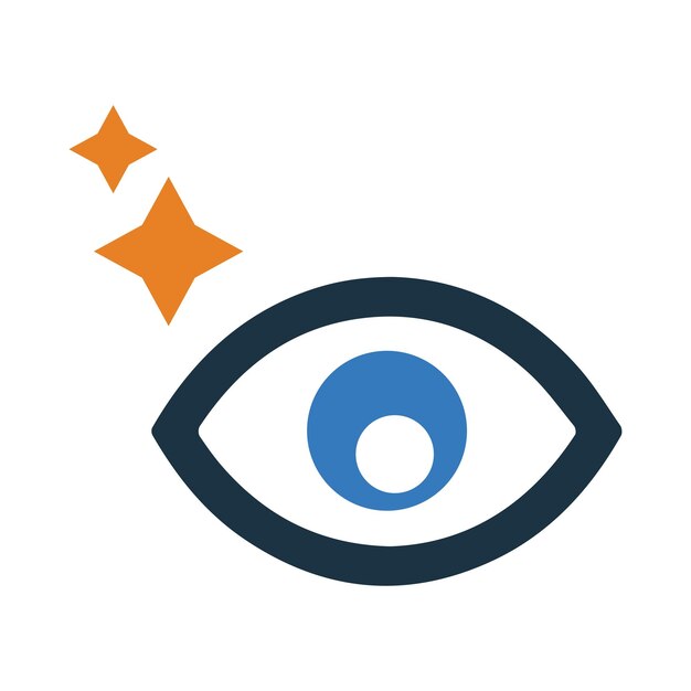 icono de cuidado del globo ocular