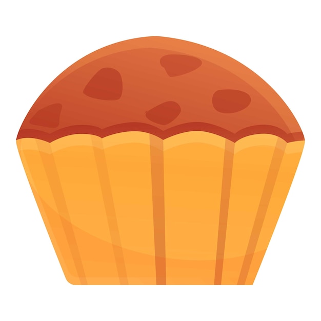 Vector icono de cupcake casero caricatura de icono de vector de cupcake casero para diseño web aislado sobre fondo blanco