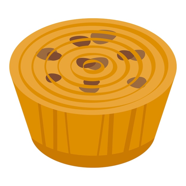 Vector icono de cupcake dulce vector isométrico cocina portuguesa menú de carne