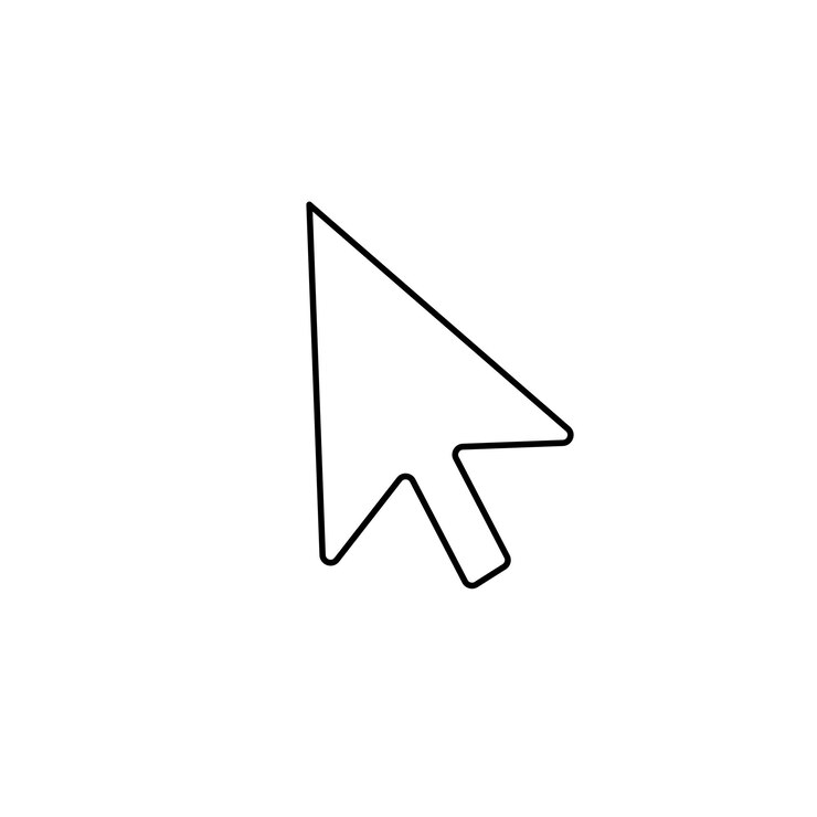 Vector icono del cursor o del puntero
