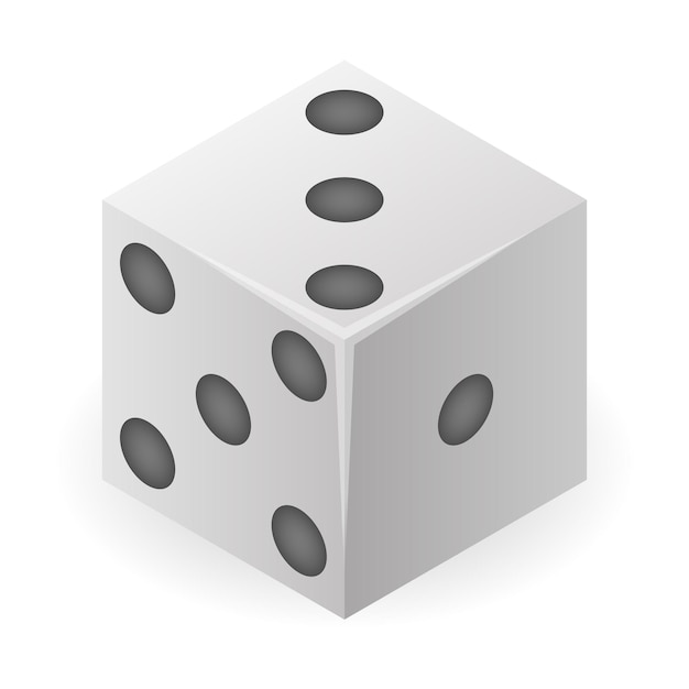 Icono de dados de apuesta Isométrico de icono de vector de dados de apuesta para diseño web aislado sobre fondo blanco
