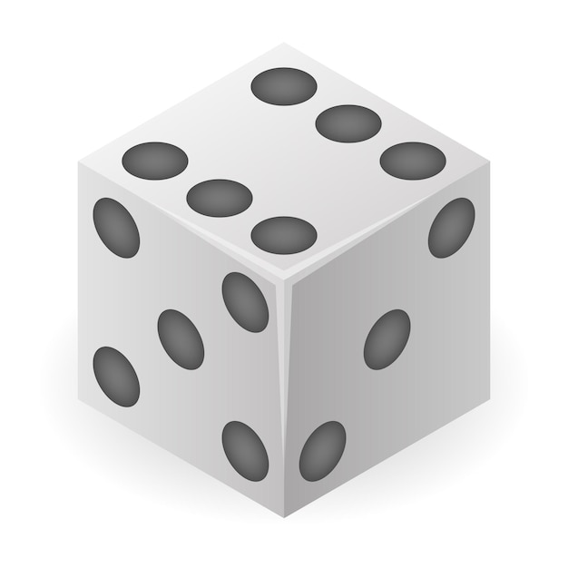 Icono de dados de cubo Isométrico de icono de vector de dados de cubo para diseño web aislado sobre fondo blanco