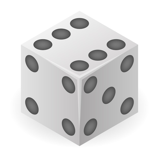 Icono de dados de peligro Isométrico del icono de vector de dados de peligro para diseño web aislado sobre fondo blanco