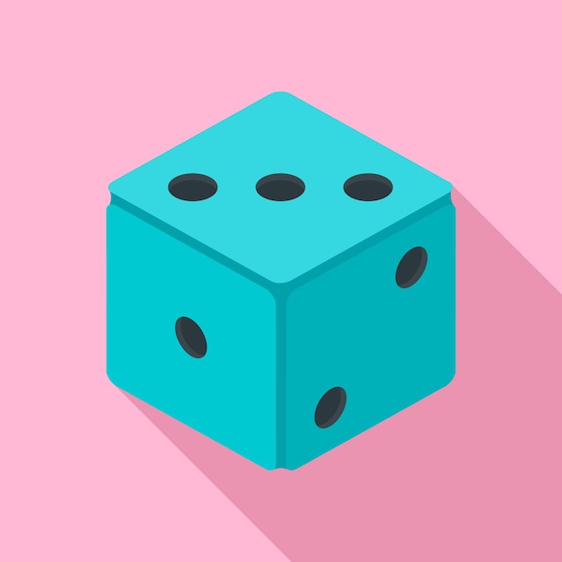 Icono de dados pequeños Ilustración plana del icono vectorial de dados pequeños para el diseño web