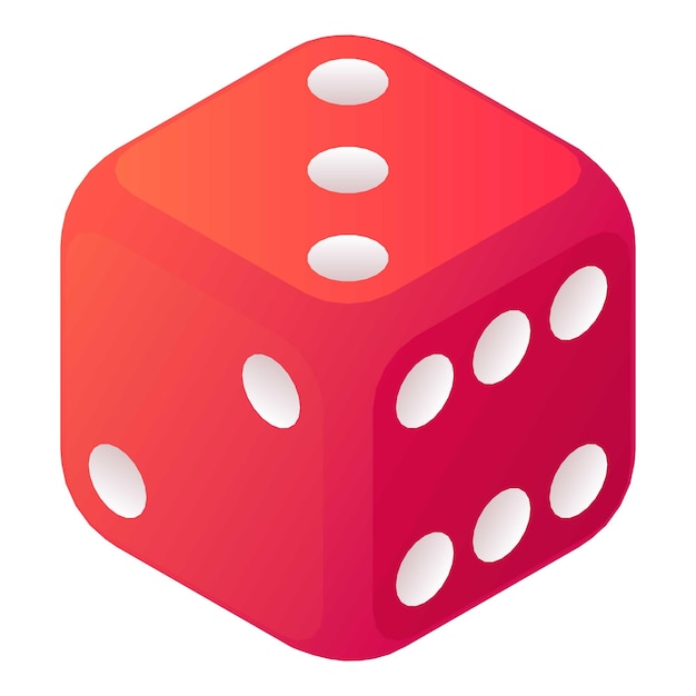 Icono de dados de trampa Isométrico del icono vectorial de dados de traición para el diseño web aislado en fondo blanco