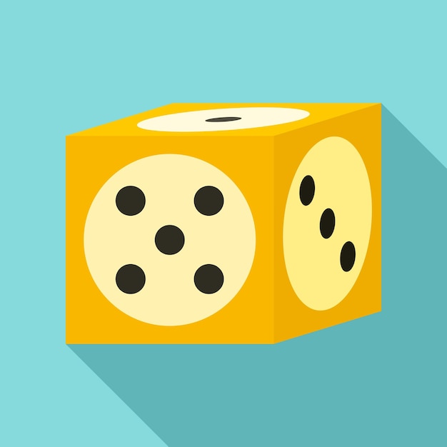 Icono de dados de Vegas Ilustración plana del icono vectorial de dados de vegas para el diseño web
