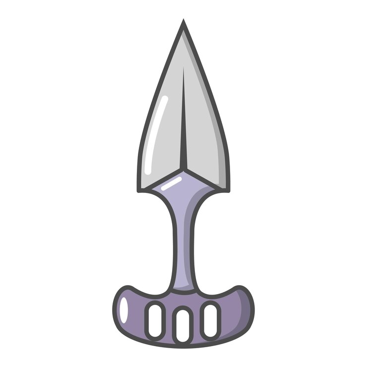 Vector icono de daga ninja ilustración de dibujos animados de icono de vector de daga ninja para web