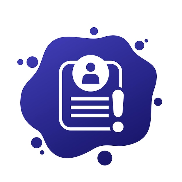 icono de datos personales importantes para la web