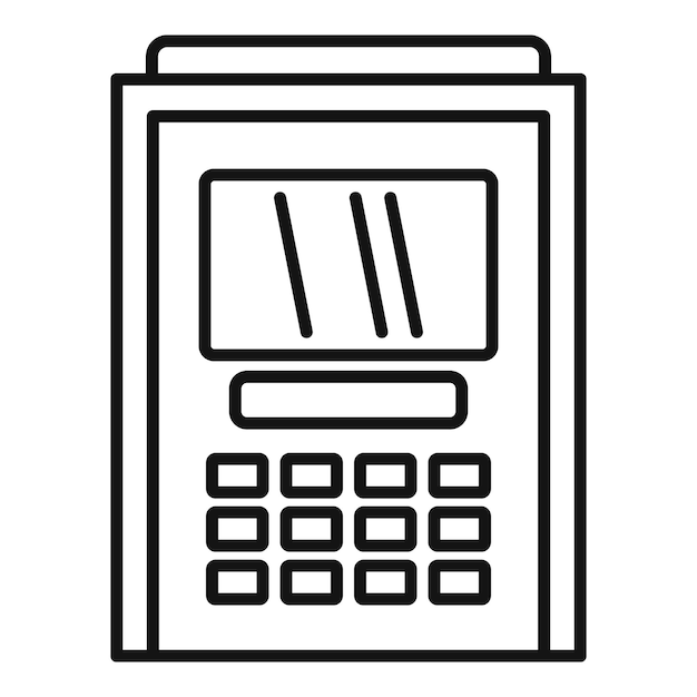 Icono de débito en efectivo en cajero automático Icono de vector de débito en efectivo en cajero automático para diseño web aislado en fondo blanco