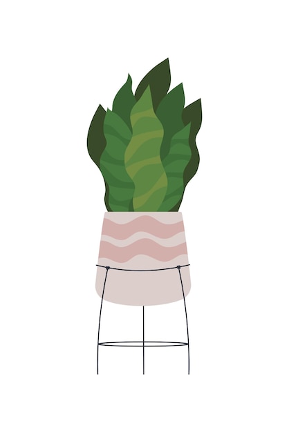 Vector icono de decoración de plantas en maceta aislado