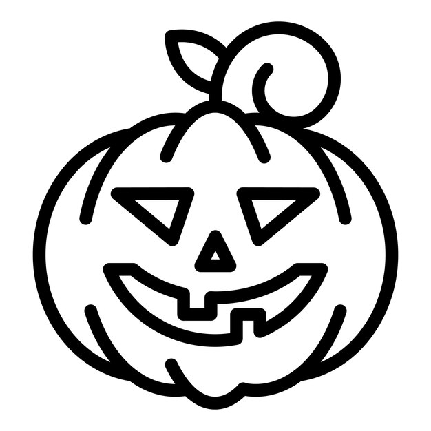 Icono decorativo de calabaza de Halloween Icono de vector decorativo de calabaza de Halloween para diseño web aislado en fondo blanco