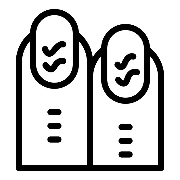 Icono de dedo de piel vector de contorno Medicina salud Enfermedad seca