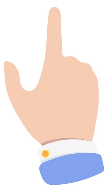 Icono de dedo señalador Gesto de la mano Símbolo táctil