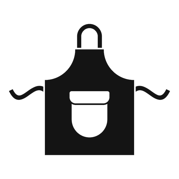 Icono de delantal de cocina Ilustración simple del icono de vector de delantal de cocina para diseño web aislado sobre fondo blanco
