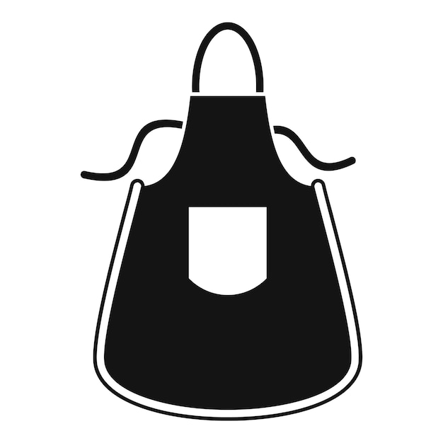 Vector icono de delantal de cocina ilustración simple del icono de vector de delantal de cocina para diseño web aislado sobre fondo blanco