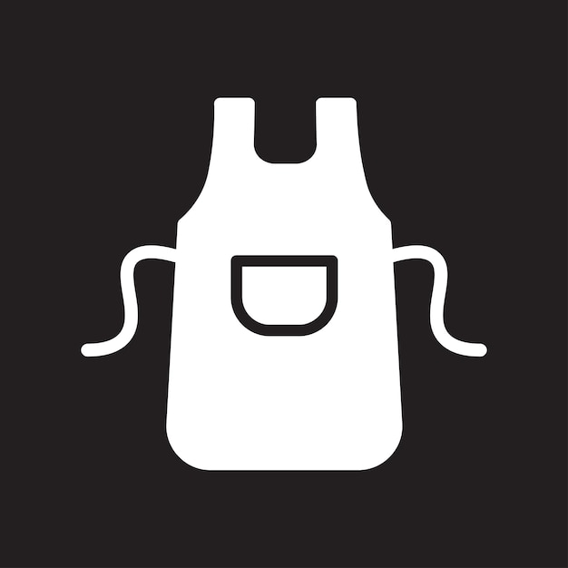 icono del delantal diseño simple arte eps 10
